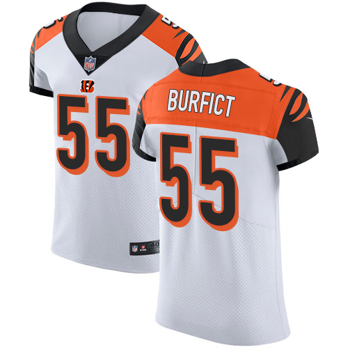 Nike Bengals #55 Vontaze Burfict White Men's Stitched NFL Vapor Untouchable Elite Jersey